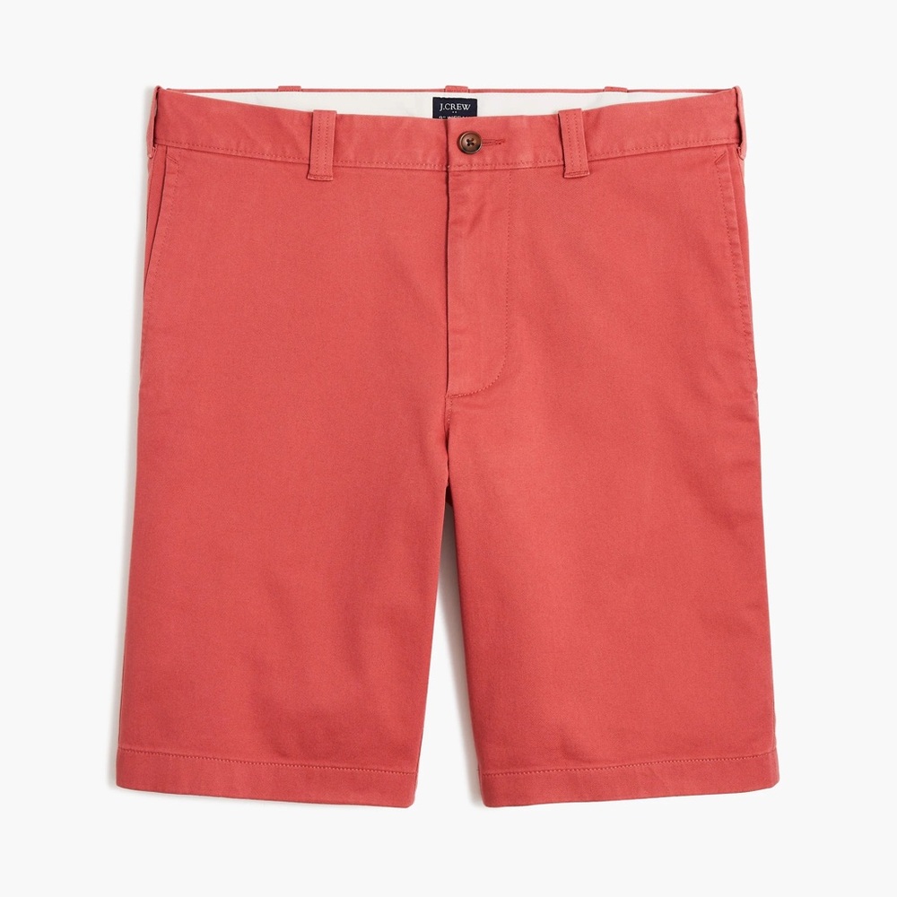 J Crew 9” Gramercy broken-in short men’s 32 W *NWT* red maroon “burgundy barn”